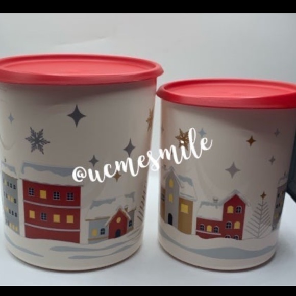 Tupperware Christmas Village Canister Set - Picture 8 of 8